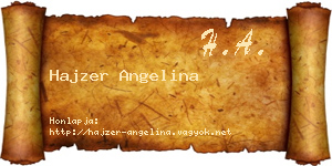Hajzer Angelina névjegykártya